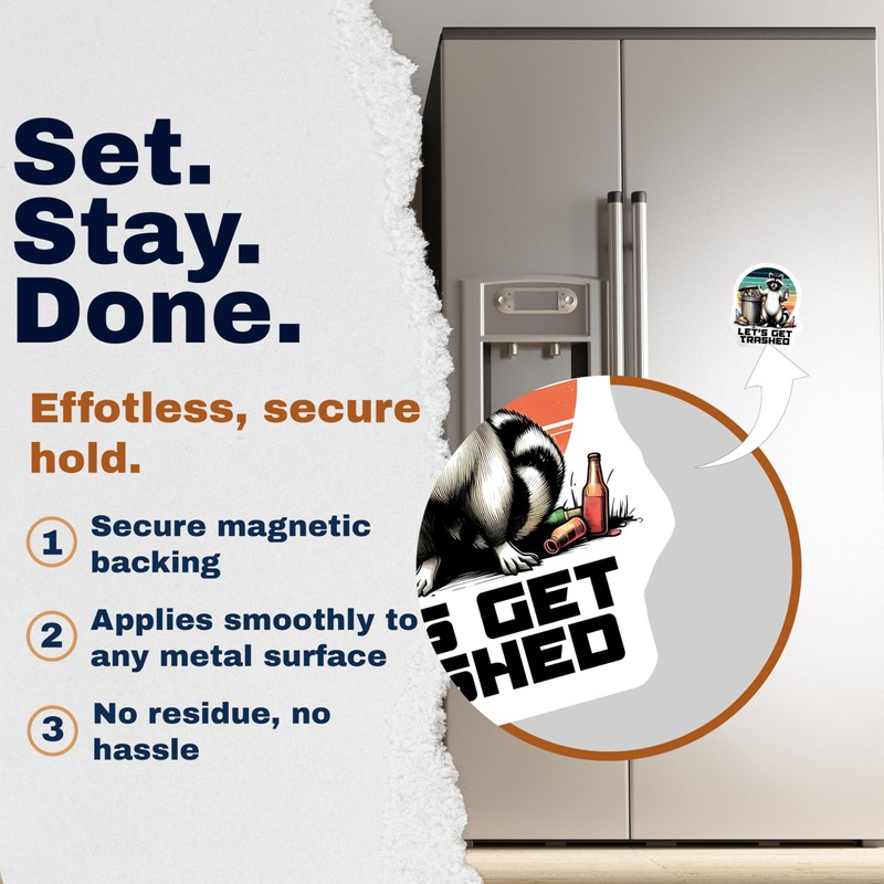 Trash Panda Magnets Magnet - 2 Pack - 5 Inches