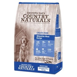 Grandma Mae’s Country Naturals Dry Dog Food, Grain Free Formula, Whitefish, Slow Cooked & Nutrient Dense, Made in USA, 4 LB Bag