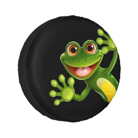Funny Frog Spare Tire Cover Wheel Protectors Waterproof Dust-Proof Wheel Covers Universal for Wrangler Rv SUV Truck Camper Travel Trailers 14" 15" 16" 17"