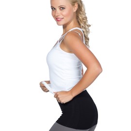 Mamaband, Kidney Warmer for Keeping Kidney and Hip Area Warm & For Pregnancy, Elastic Hip/Body Warmer and Shirt Extension Up To 3 Sizes - Black