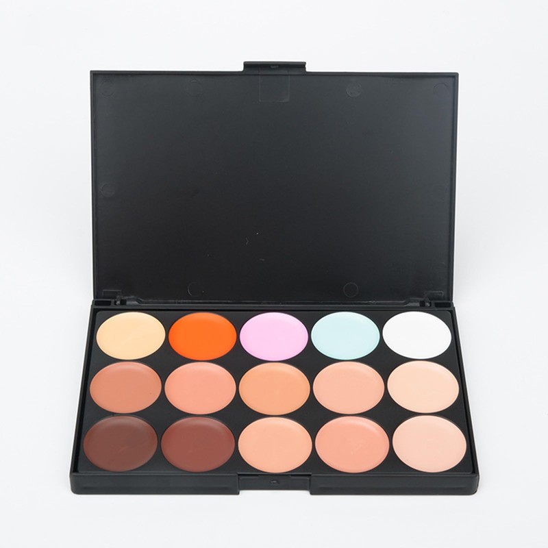 JacCherry Concealer Palette Abdeckcreme Camouflage Kosmetikum mit 15 Farben Mode