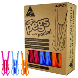 HEGS Pegs 42 Pack Mixed Colours (H42-MIX-K501)