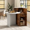 SILKYDRY Reception Desk, Small Retail Checkout Counter with Lockable Drawer