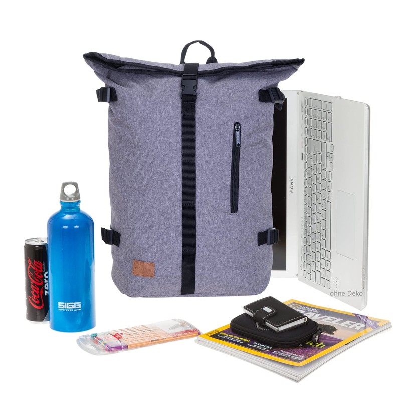 New Rebel Courier A4 Roll Up Messenger Backpack + Bottle,