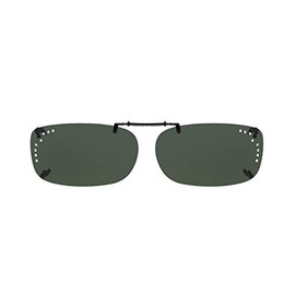 Solar shield polarized Clipons 52 RecA Rimless Gray w. Rhinestone