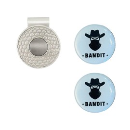 Ashton and Finch Golf Hat Clip Marker Set – Magnetic Cap Clip with 2 Bandit Ball Markers – Water-Resistant Domed Design – Golf Accessories and Gifts for Golfers