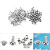 Rivet,Leather Craft Rivet 100pcs Double Rivet Tubular Metal Leather for
