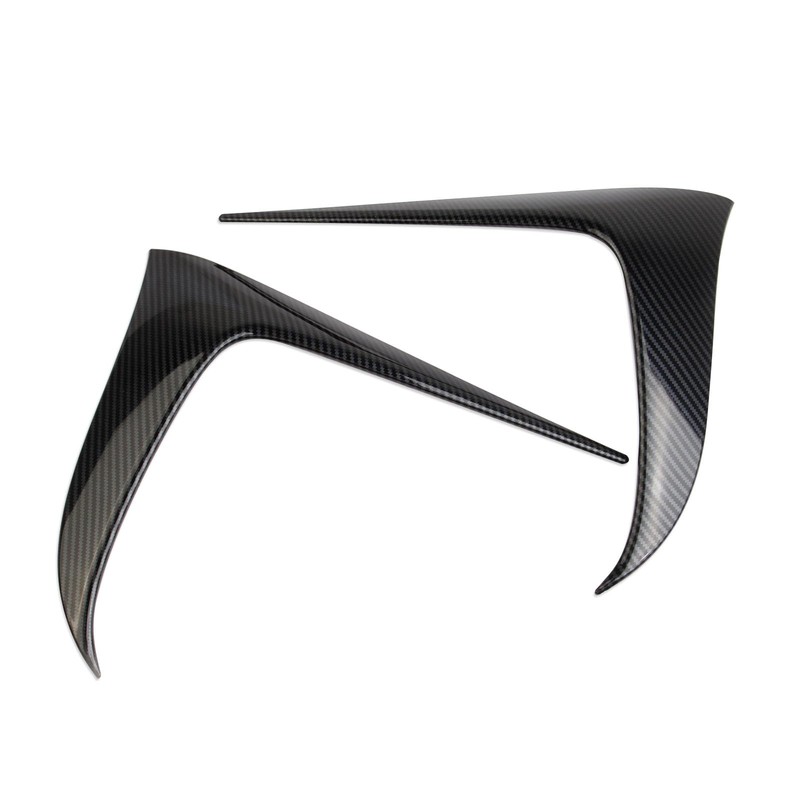crosselec Carbon Fiber Front Bumper Cover Headlight Trim Strip Accessories