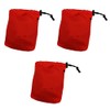 Cehoo Red Small Waterproof Drawstring Storage Bag 3Pcs Portable Nylon