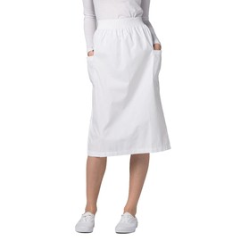 Adar Uniforms, Universal Scrub Skirts for Women - A-Line Cargo Pocket Scrub Skirt - 703 - White - L