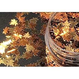 Nail Art Autumn Maple Leaf Holo Mixes 5mm (581 - Gold Copper)