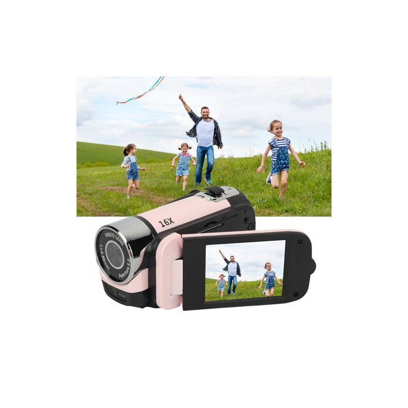 Akozon Digital Video Camera, 1080P 16MP Digital Camera 2.4 Inch