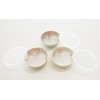 Kanese Mino Ware Flower Rabbit Chrysanthemum Shaped Pack Pot (Set