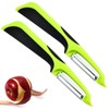 2 Pcs Potato Peeler Stainless Steel Rotary Peeler for Kitchen