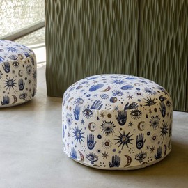 Linnea Jacquard-Stoff, gewebt, Polyester, 492 g/m², Kollektion Namaste, Weiß