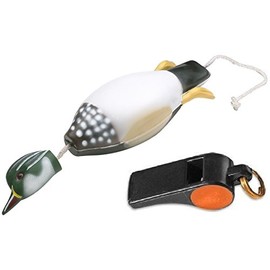 Dokken Wood Duck Dog Training Dummy and Pro Dog Training Whistle for Shed Hunting Dogs (Black) D-600/W100B