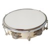 8 Inch Tambourine Handbell Hand Drum with Double Row Jingles