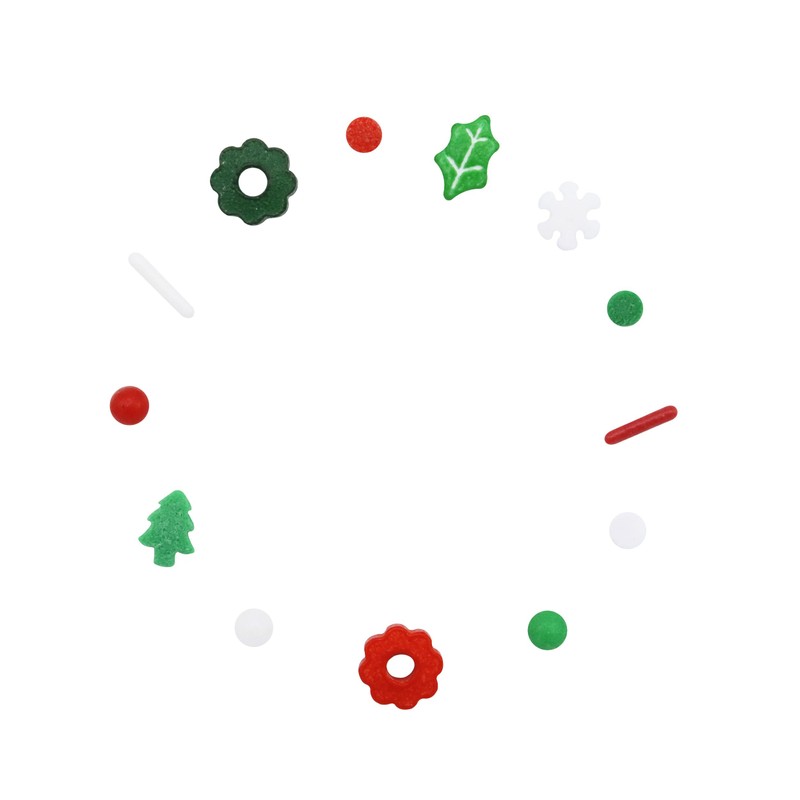PME 6-in-1 Christmas Sprinkle Set - Deck the Halls (158g)