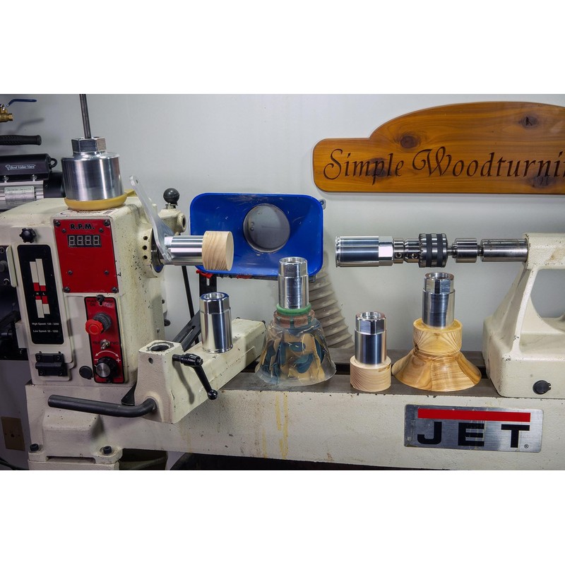 Simple Woodturning Tools Glue Hub with Threads to Hold Wood