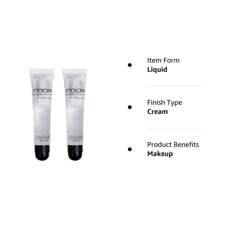 Cherimoya MAX Makeup Clear Lip Polish (2 Pieces)