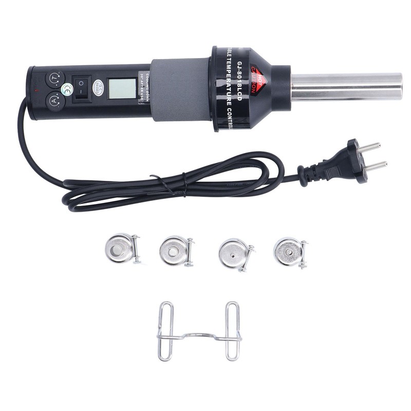 6Pcs Hot Air Gun LCD Digital Display Adjustable Portable Heating