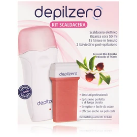 Depilzero Kit Scaldacera + Ricarica + Strisce Depilatorie + Salviettine