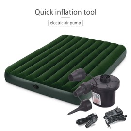 HUAPPNIO Air Pump Electric Portable Inflator for Inflatable Mattress Pool Boat Raft Swimming Ring Sofa Toy Kayak 100-240V AC/DC 12V with 3 Nozzles (Home+Car,S)