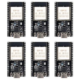KEAcvise 6-Pack ESP32 Development Board, Compatible with DevKitC-32 Module - Dual-Core WiFi + Bluetooth with Type-C, 38-Pin GPIO for Arduino IDE, IoT, Smart Home