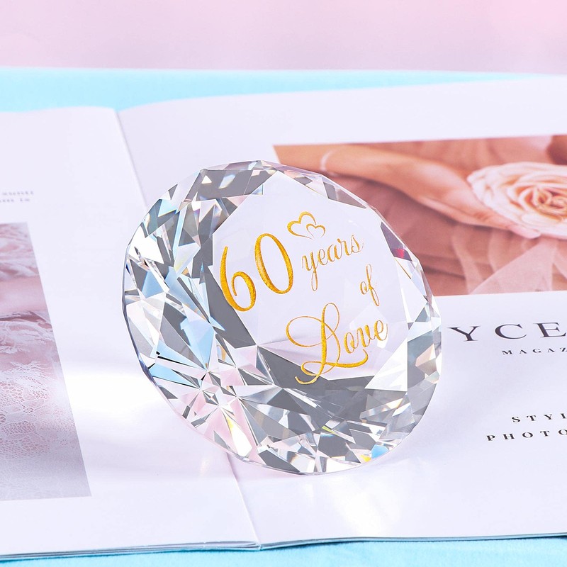 YWHL Gifts for 60th Wedding Anniversary, Diamond Gfits for Couple,