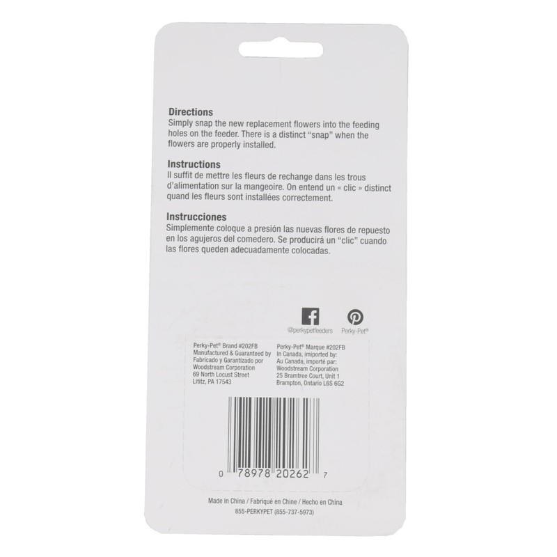 Perky Pet 202FB 9 Piece Yellow Hummingbird Feeder Replacement Flowers