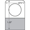 1-1/4" X 7/8" Round Hole Adhesive Hang Tabs 1000/Pack