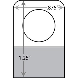 1-1/4" X 7/8" Round Hole Adhesive Hang Tabs 1000/Pack