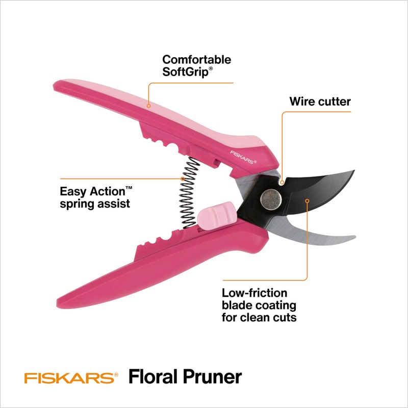 Fiskars Floral Pruning Shears, Gardening Gifts for Women, Plant Cutting