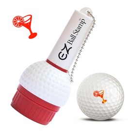 EZBallStamp Sello de pelota de golf, Martini rojo