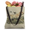 Yellow Labrador Dog Nature Marsh Ducks Hunting Camo Scene Tote