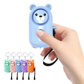 Personal Safety Alarm with LED Light for Women & Children TTN Bear Alarm - Purple