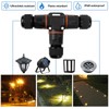 HIMOMO Cable Connector Waterproof IP68, Cable Connector Waterproof 3-Pin 3-Way
