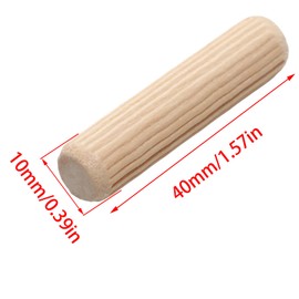 50 Pcs Wooden Dowel Pins,Hardwood Dowel Pegs for Furniture Renovation, Cabinets and Crafts(10x40mm)