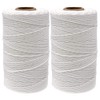 G2PLUS 400M White Cotton String Twine, 2MM Craft Bakers Twine,