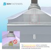 BDN FASTENERS Polycarbonate Skylight Screws #12×2-3/8"(12-14x60mm), Hex Flange Head, Self-Drilling