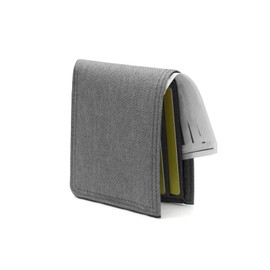 AfitLulu Bifold Wallets, Canvas Slim Wallets for Men, Ultra Thin and Lightweight Card Holder Wallet with Multi Slot and ID Window for Cards, Money (Grey)