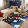 Space Rug - Space Rug for Boys Room Cartoon Solar