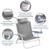 ICECO Backpacking Beach Chairs for Adults, 5 Positions Reclining Chair,