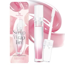 Lip Guardian N Syrup Wrap Tint Large 50 Peach Drops Colored Glossy Lip Glitter in Tint Gloss Unscented