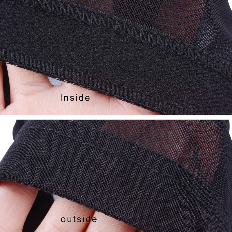 2 piezas / lote de malla negra para hacer pelucas