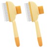 2Pcs Flea Comb for Dogs Cats, Self-Cleaning Hair Combs Grooming