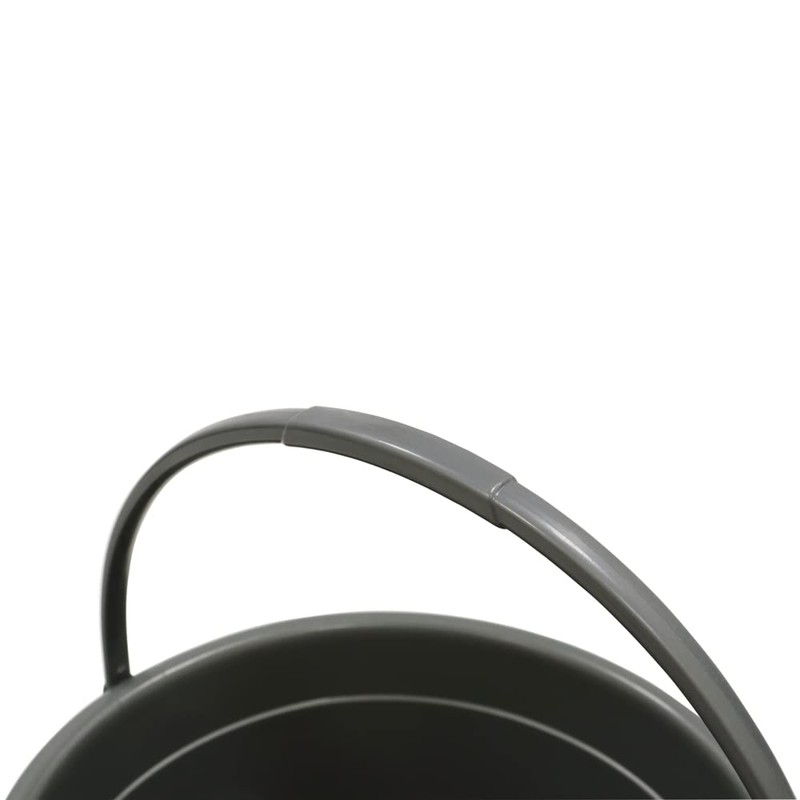 JVL 10 Litre Round Recycled Plastic Bucket, Grey