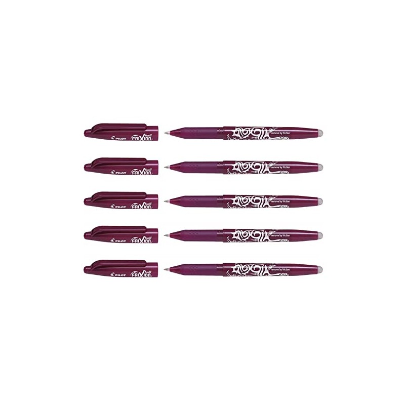 PILOT Frixion Ball 07 Erasable Rollerball Pens Medium Tip Burgundy