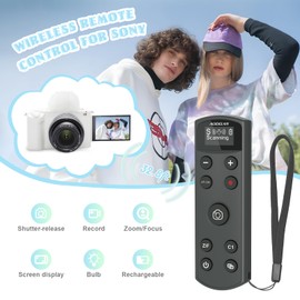 Remote Control for Sony Camera,USB-C Rechargeable Wireless Shutter Release with OLED Screen for ZV-1, ZV-E10,ZV-1F, A6100, A6400, A6700,A7IV,RX100 VII,A9,A9 II,Replace RMT-P1BT (Black)