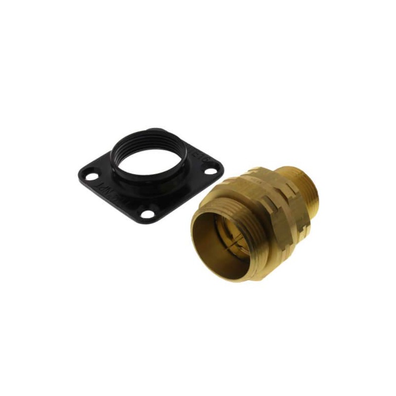 1" Termination Fitting x 1" Male NPT w/Square Flange